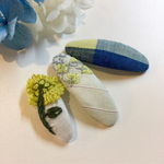 ミナペルホネンஐ skipお花の刺繍 パッチンピン 3点セット ⑅◡̈*キッズ&ベビー✦ฺプレゼントにも