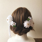 【送料無料】純白の花嫁かんざし