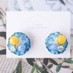 【Premiumシリーズ】『海の宝石』＊ヨーロッパビーズ刺繍ピアス(イヤリングへのご変更不可）