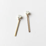 ホワイトオパールスワロフスキーピアス