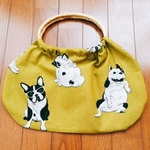 送料無料 オトナかわいいバンブーバッグ　フレンチブルドッグ　犬