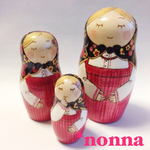 ❤︎hanamami 様専用❤︎3個組マトリョーシカ「ホフロマ風スカーフの三姉妹」