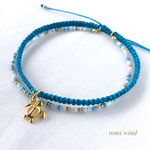 ハワイアン ホヌ アンクレット〜ターコイズブルー