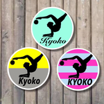 新体操ボール 文字入れオーダーステッカー 背景色を選べます