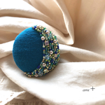 À M. Moon ビーズ刺繍ヘアゴム  ブローチへ変更可能