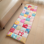 * ラプセニ *　43cm×134cm　四角つなぎのパッチワークマルチマット　kukka253　キッチンマット　インテリアマット