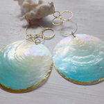 ☆2日限定の大感謝セール、20%オフ！ 海！Big Shell & Sea Bubble Earrings ❇︎大振りピアス