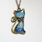 ☆可愛い猫のレジン作品：蝶々☆