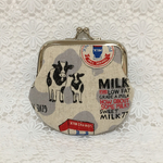 牛&MILK柄♡がま口コインケース