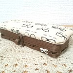【期間限定セール】メガネケース（茶×めがね×プチリボン）