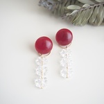 drop flower ピアス(red)