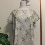 ≪ｍ様からのオーダーのお品≫リバティ≪アーカイブライラック≫シンプルＡラインブラウス（半袖）
