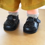 【黒】メルちゃん靴　ソランちゃんくつ　サイズの靴　65㎜×35㎜　 サイズが合えば他のdollでも・・　　くつ　シューズ　【黒】