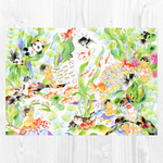 A4 ぷくぷく／金魚 アートプリント（複製画）FA4-0432