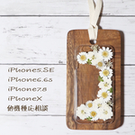 ふるさとのホワイトな押し花iPhoneケース ❁フロータイプ❁ 母の日にも◎