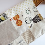 30%off  カフェ柄パッチバッグ＊リバーシブル