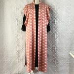  送料込【お家で着物・130㎝・マキシ・ジレ・着物リメイク】