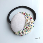  À M. Moon ビーズ刺繍ヘアゴム  ブローチへ変更可能
