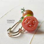 ミニトマトのカブトピンブローチ