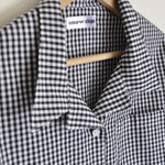ギンガムチェック開襟半袖シャツ