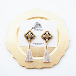 antique earring <SQ black  >