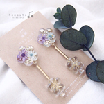 花型のカボションと揺れる花＊clear