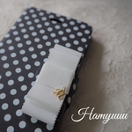 在庫処分Sale!!! ドット柄 ビックリボンiPhone 6plus/6s plusケース