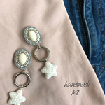 再販♡ホワイトカラー♡星の揺れるピアス