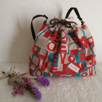 LOVEな巾着バッグ レッド