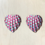 VINTAGE RED HEART PEACOCK CHARM PARTS
