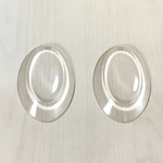 VINTAGE CLEAR OVAL RETRO DESIGN CABOCHONS