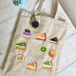  Cafe-sweets☆羊毛刺繍トート〜夏のフレッシュ☆フルーツスイーツ♢