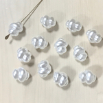 PEARL WHITE TWISTED DESIGN BEADS