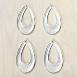 MATTE CLEAR DROP CHARM BEADS