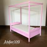 im77様専用 天蓋付きベッド  引出し付き 1/3サイズ  ドールハウス ミニチュア家具 