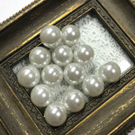  【16mm10個】アクリルパールビーズ　   ホワイト
