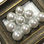 【20mm 8個】アクリルパールビーズ　   ホワイト   両穴