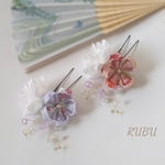 《 NEW  》浴衣に♪  つまみ細工髪飾り♡