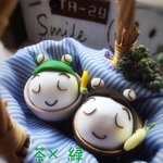 鉢ケロ(茶×緑)