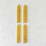 Grossy Gold Rectangle Long Parts 