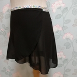 バレエ巻きスカート　シフォン　黒