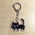 黒ネコ アクリルキーホルダー