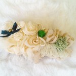 ヘアバレッタ　ネイビーリボン