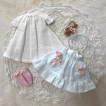 ChatonWeegie [フルセット]ふんわり大きなポケットのWガーゼエプロン付きスモッグOPSet