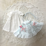 ChatonWeegie ふんわり大きなポケットのWガーゼエプロン付きスモッグOPSet