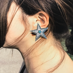 ターコイズ スター コンチョ   ピアス 