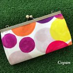 【長財布】ホワイト系*大玉*カラフルドット*ドット*2wayがま口口金*通帳*布財布*通帳ケース