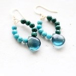 14KGF　turquoise malachite pierce[kgf0359]