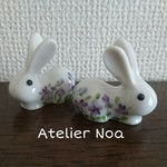 すみれうさぎのお箸置き(1個)