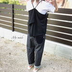 再4販:)リラックスパンツ☆ドットのジャガードデニム 